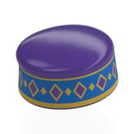LEGO part Kufi with Blue Band, Gold/Dark Purple Diamonds print 68516pr0002