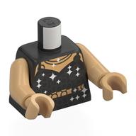 Torso, Warm Tan Arms and Hands with print
