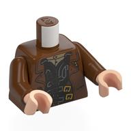 Torso, Reddish Brown Arms, Light Nougat Hands with print