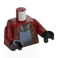 Torso, Dark Red Arms, Black Hands with print