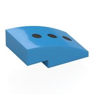 Brick Curved 3 x 2 No Studs with print