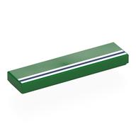 Tile 1 x 4 with White/Dark Blue/White Stripes print