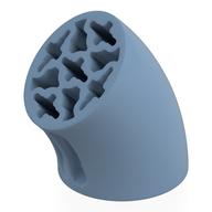 Brick Round 3 x 3 D. Tube with 45° Elbow and Axle Holes (Crossholes) at Each End Sand Blue