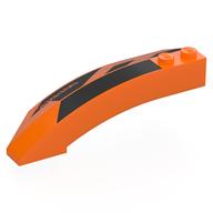 Wedge Curved 8 x 3 x 2 Open Right with print