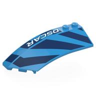 Wedge Curved 8 x 3 x 2 Open Left with print