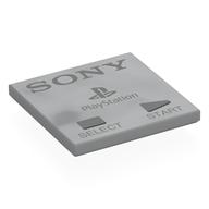 Tile 4 x 4 with Dark Bluish Grey "SONY', 'PlayStation', 'SELECT', 'START' Print