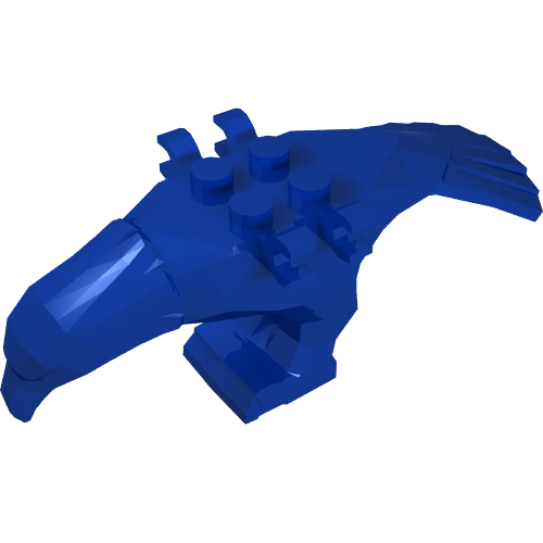 LEGO part Animal Body Part, Bird, Eagle Body with Beak, Eyes and Tail Feathers [Plain]