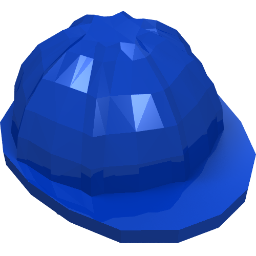 LEGO part Hair and Helmet, Construction / Hard Hat, Short Straight [Plain]