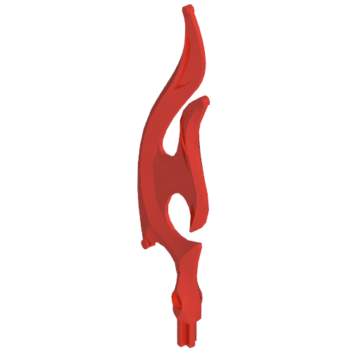 Wave / Flame Rounded Double with Axle [Plain]