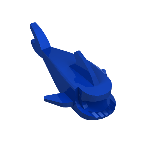 LEGO part Animal Body Part, Shark Body, with Bottom Tube