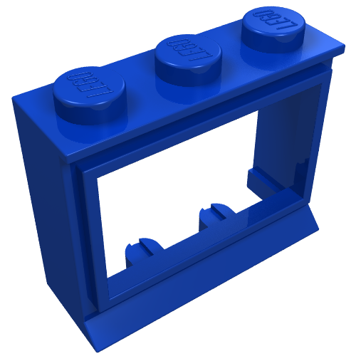 Window 1 x 3 x 2 Classic with Solid Studs, No Glass