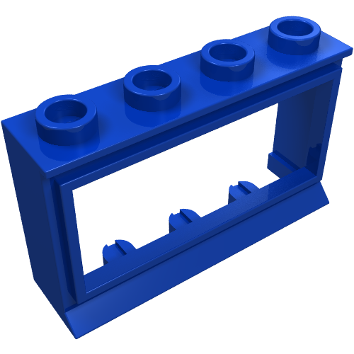 LEGO part Window 1 x 4 x 2 Classic with Long Sill, No Glass