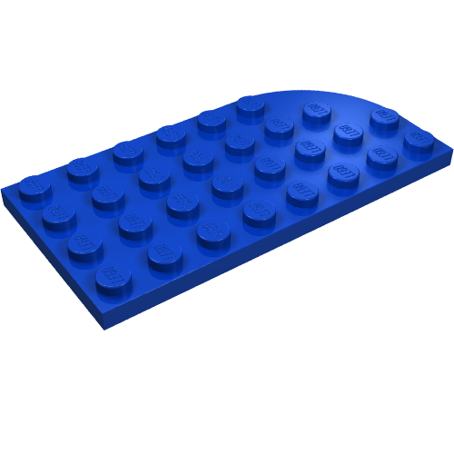 Plate Round Corner Right 4 x 8