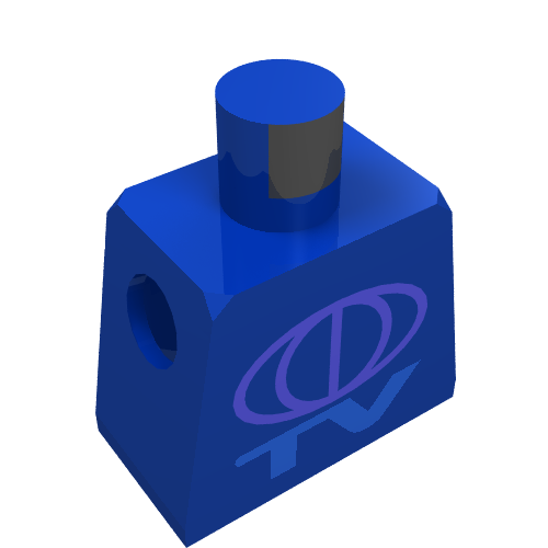 LEGO part Minifig Torso with TV Logo Print