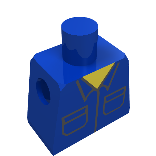 LEGO part Minifig Torso with Plain Shirt with Pockets Print