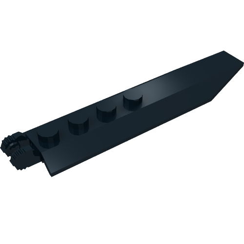 Hinge Plate 1 x 8 Locking with Angled Side Extensions, Squared Plate Underside, 7 Teeth (14137)