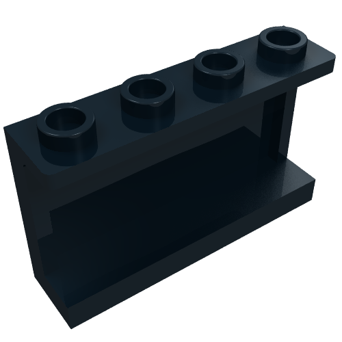 Panel 1 x 4 x 2 with Side Supports - Hollow Studs (14718)