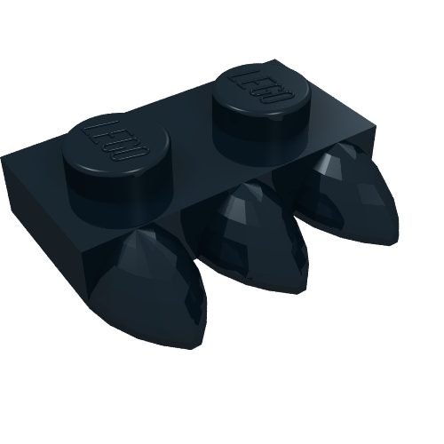 Plate Special 1 x 2 with Three Teeth [Tri-Tooth]