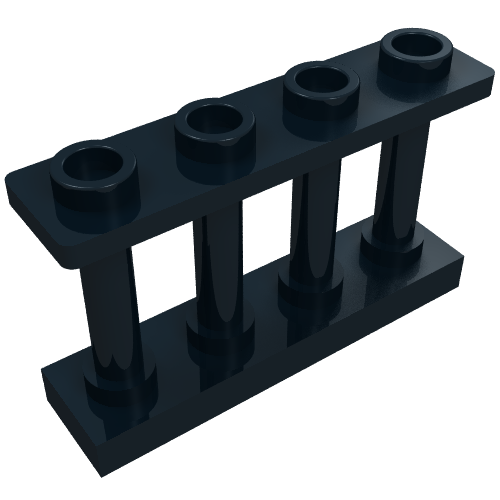 Fence Spindled 1 x 4 x 2 [4 Top Studs] (15332)
