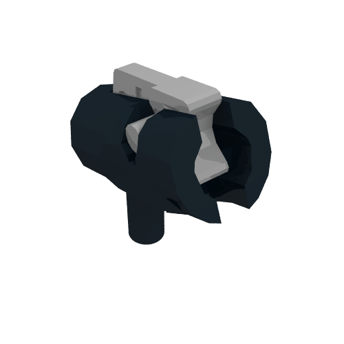 Launcher, Weapon Gun / Blaster / Shooter Mini with Dark Bluish Gray Trigger [Complete Assembly]