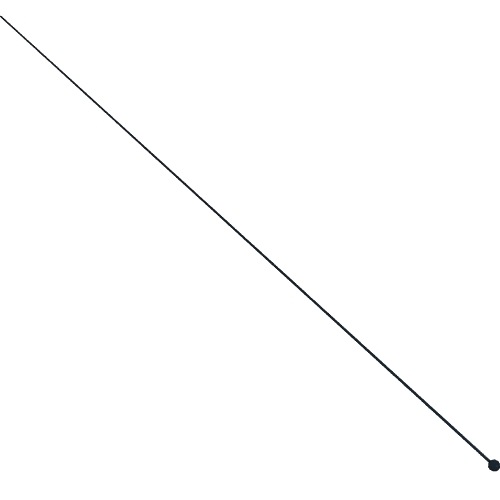 String Cord with End Tow Ball, 50.3cm / 63L (23924)