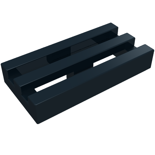 Tile Special 1 x 2 Grille with Bottom Groove (2412b)