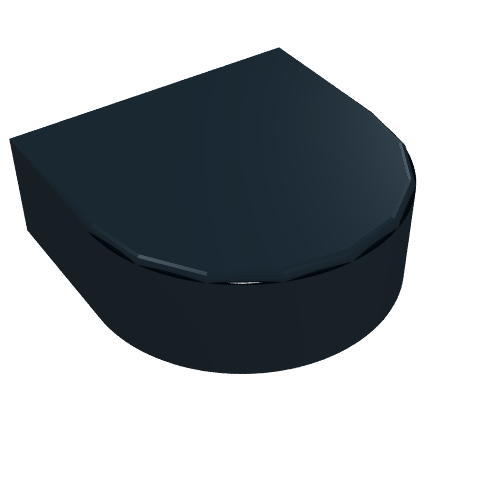 Tile Round 1 x 1 Half Circle