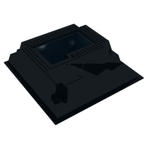 Baseplate Raised 32 x 32 with Ramp and Pit [Plain]