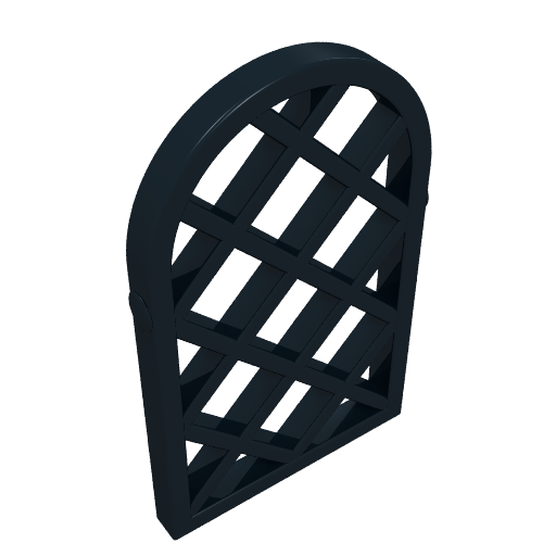 Window 1 x 2 x 2 2/3 Pane Lattice Diamond with Rounded Top (30046)