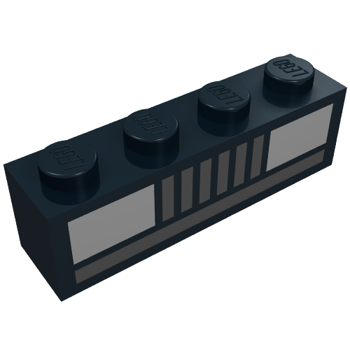 Brick 1 x 4 with Basic Car Headlights Print