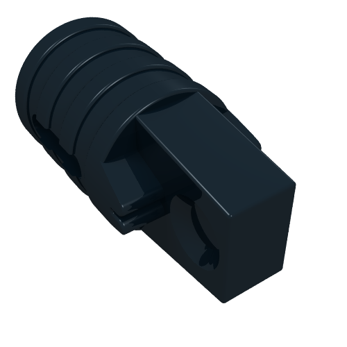 Hinge Cylinder 1 x 2 Locking with 1 Finger and Axle Hole On Ends (30552)