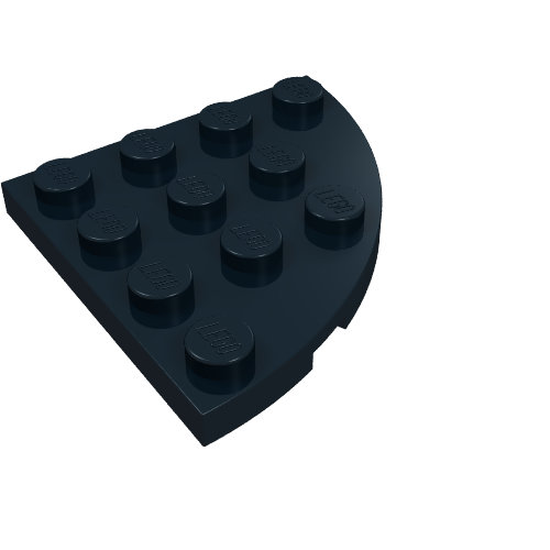 Plate Round Corner 4 x 4