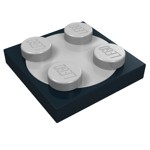 Turntable 2 x 2 Plate, Light Bluish Gray Top [Complete Assembly] (3680c02)