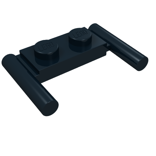 Plate Special 1 x 2 with Handles [Round Ends, Mid Attachment]