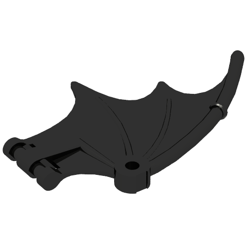 Creature Body Part, Dragon / Thestral Wing with Bar Connection [PLAIN] (38547)