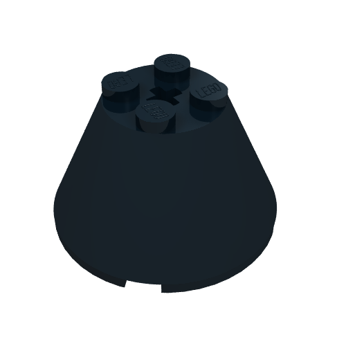 Cone 4 x 4 x 2, Axle Hole [Plain] (3943b)