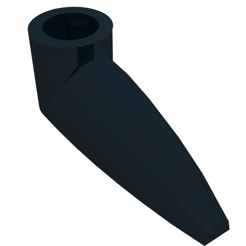 Technic Tooth 1 x 3 with Axle Hole [Rounded Underside]