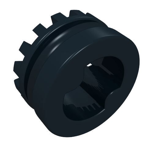 Technic Bush 1/2 Toothed Type II [X Opening]