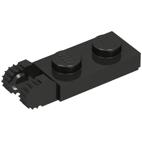 Hinge Plate 1 x 2 Locking with 2 Fingers On End, with Groove, 9 Teeth (44302a)