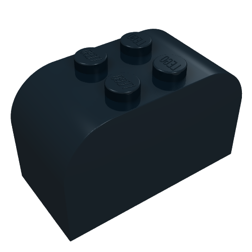 Brick Curved 2 x 4 x 2 Double [Plain]