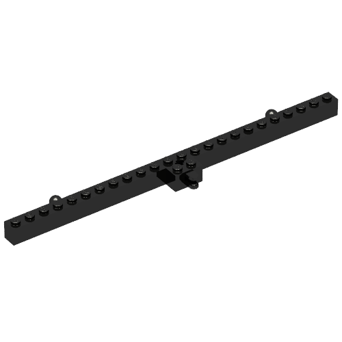 Hinge Brick 2 x 24 Locking with 2 Fingers Horizontal on Side and 2 Towballs (47978)