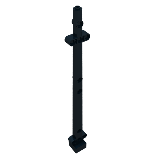 Boat, Mast 2 x 2 x 20 with Holes - Side Aligned x shape Axle Hole, + Orientation (48002a)