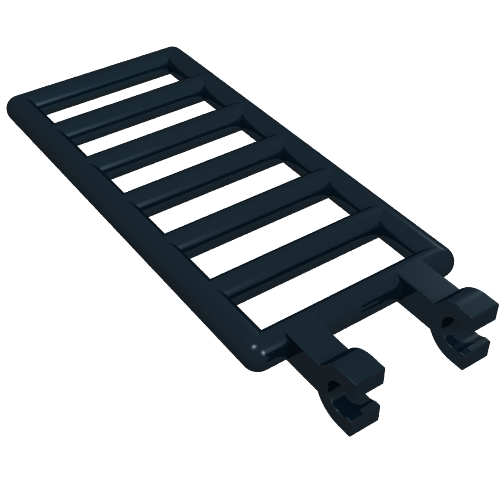 Bar 7 x 3 with Double Clips (Ladder) [Straight Clips] (6020)