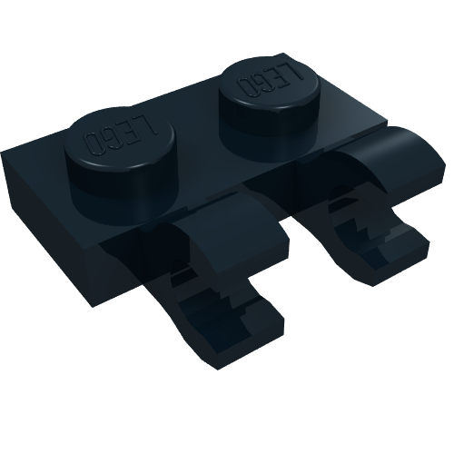 Plate Special 1 x 2 with Clips Horizontal [Open O Clips] (60470b)