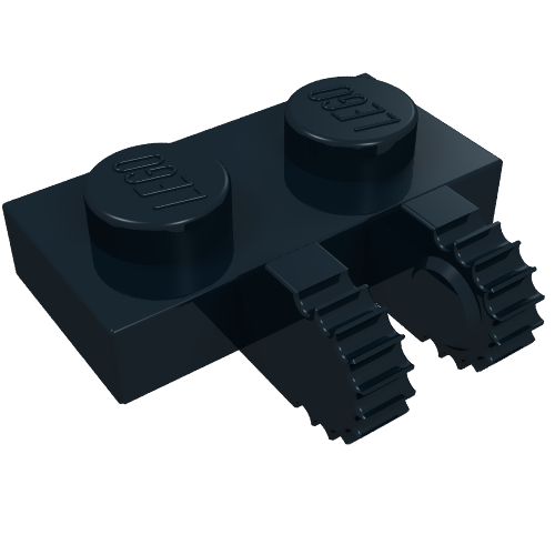 Hinge Plate 1 x 2 Locking with 2 Fingers on Side, 9 Teeth