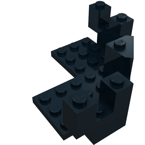 6 x LEGO CASTLE TURRETS BLACK    6066