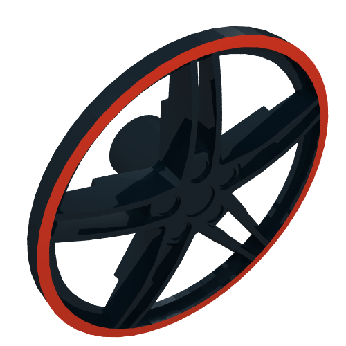 Wheel Cover 5 Spoke for Wheel 20 x 30 with Red Edge Print