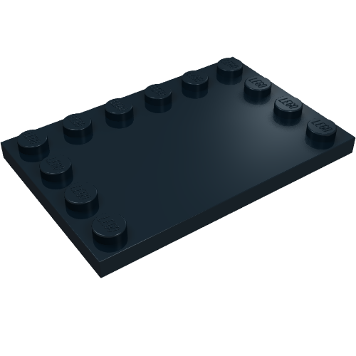 Plate Special 4 x 6 with Studs on 3 Edges
