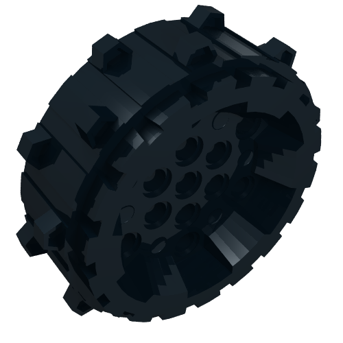 Wheel Hard Plastic with Small Cleats (64711)