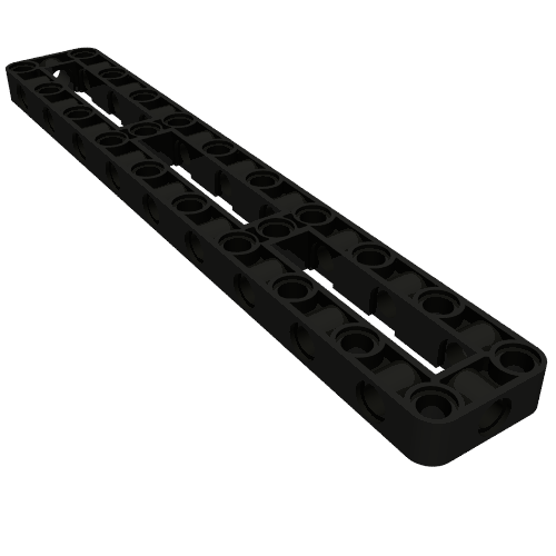 Technic Beam Frame 3 x 19 with 2 Center Cross Beams, 3 Openings Thick (67491)